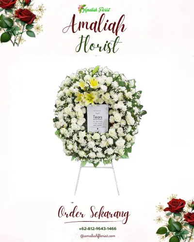 Krans Bunga Duka Cita di Sijantung